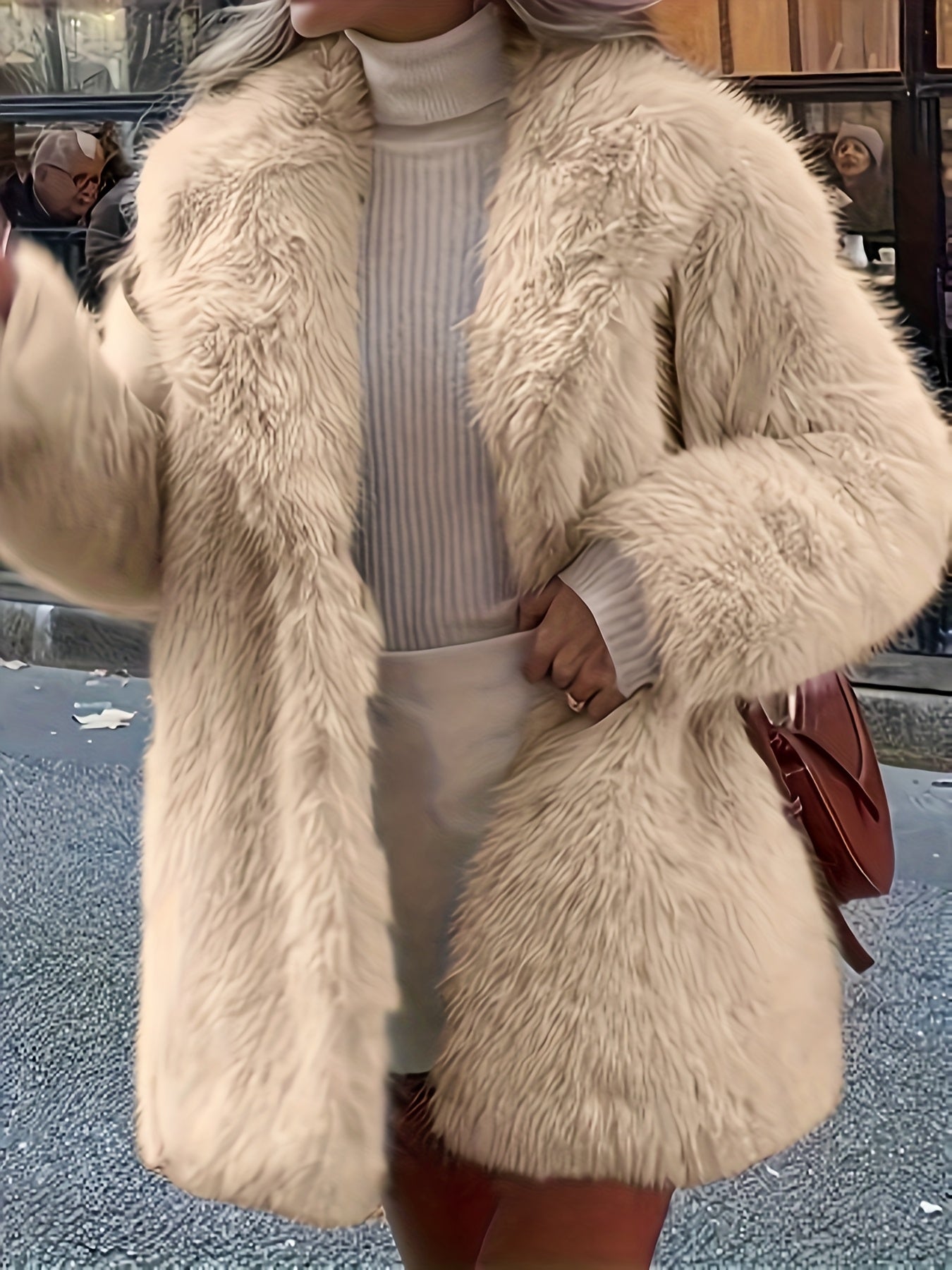 Cozy Faux Fur Jacket Soft ButtonFront Winter Fashion